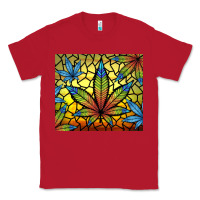 Red stained glass weed Classic Tee - TumblerDesignByShophia