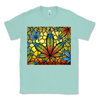 Seafoam stained glass weed Classic Tee - TumblerDesignByShophia