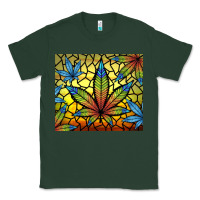 Sports Green stained glass weed Classic Tee - TumblerDesignByShophia