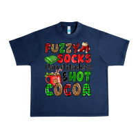 Navy fuzzy socks flannel blankets and hot cocoa Urban Heavy Tee - OliviaCreatesArt