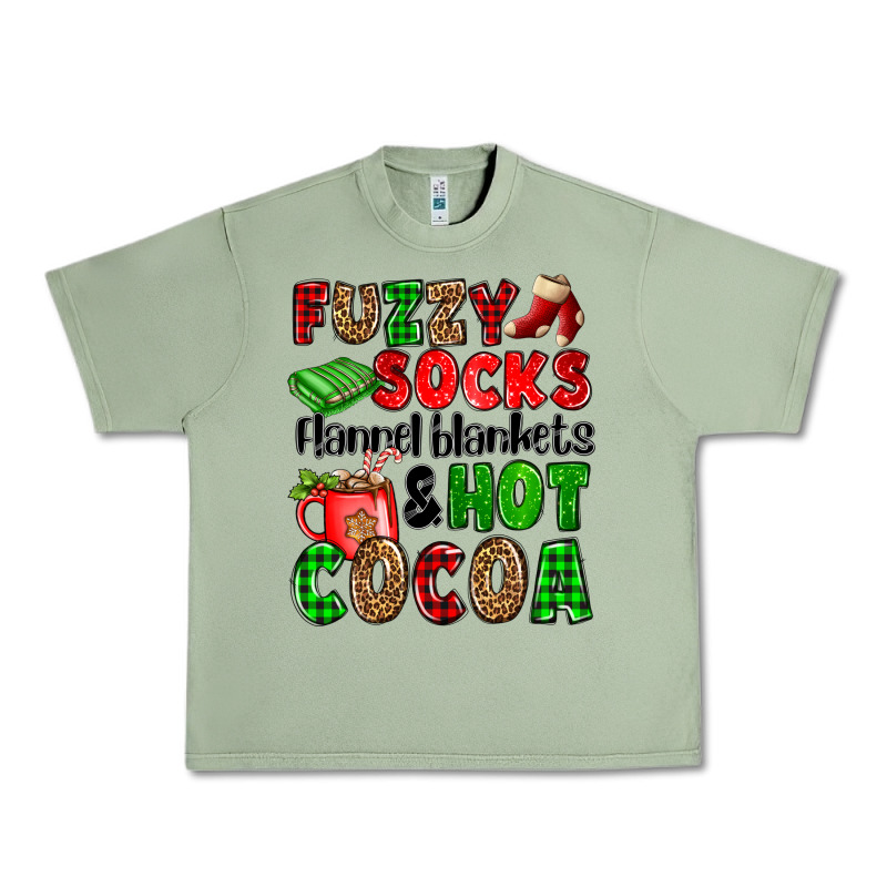 Fuzzy Socks Flannel Blankets And Hot Cocoa Urban Heavy Tee by OliviaCreatesArt | Teevron