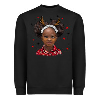 Black christmas african girl Heavyweight Sweatshirt - BarkalooDesign