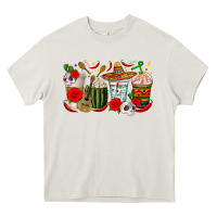 Cream Hispanic Heritage Month Coffee Cups Heavy Core Tee - texasbilliewilder