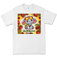White sweet summer cute elephant Premium Tee - TumblerDesignByShophia