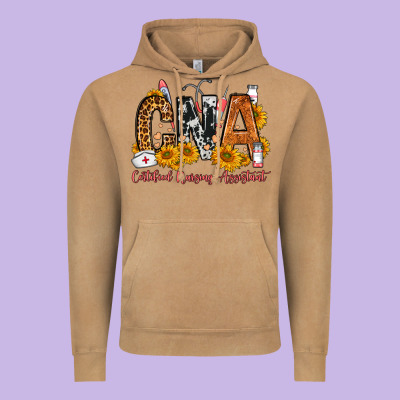 Cna Certified Nursing Assistant Vintage Hoodie Designed By Fadigitalartstudio