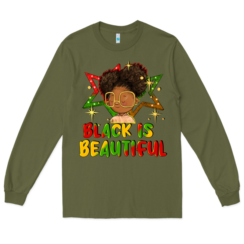 Black Is Beautiful Long Sleeve Tee by FaDigitalArtStudio | Teevron