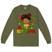 Army Green black is beautiful Long Sleeve Tee - FaDigitalArtStudio