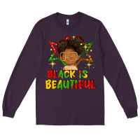 Plum black is beautiful Long Sleeve Tee - FaDigitalArtStudio