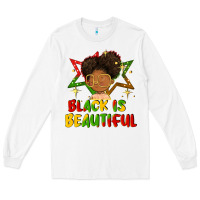 White black is beautiful Long Sleeve Tee - FaDigitalArtStudio