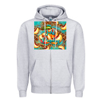 Heather Grey just peachy peach tumbler Zipper Hoodie - BarkalooDesign
