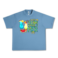 Pebble Blue sweet summer time turquoise yellow Urban Heavy Tee - CowCowDesign