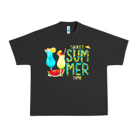 Pigment Black sweet summer time turquoise yellow Urban Heavy Tee - CowCowDesign