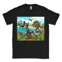 Black dinosaurs Classic Tee - TumblerDesignByShophia