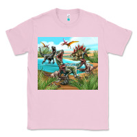 Bubblegum Pink dinosaurs Classic Tee - TumblerDesignByShophia