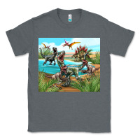 Charcoal Heather dinosaurs Classic Tee - TumblerDesignByShophia
