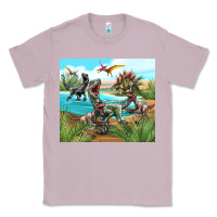 Lilac dinosaurs Classic Tee - TumblerDesignByShophia