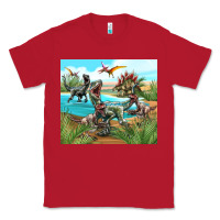 Red dinosaurs Classic Tee - TumblerDesignByShophia