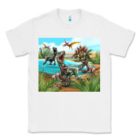 White dinosaurs Classic Tee - TumblerDesignByShophia