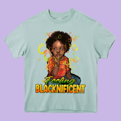 Feeling Blacknificent Heavy Core Tee Designed By Nancycooperartshop
