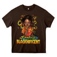 Chocolate Brown feeling blacknificent Heavy Core Tee - NancyCooperArtShop