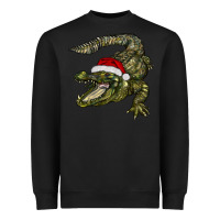 Black Christmas alligator Heavyweight Sweatshirt - BarkalooDesign