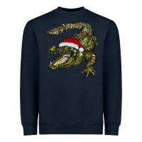 Navy Christmas alligator Heavyweight Sweatshirt - BarkalooDesign