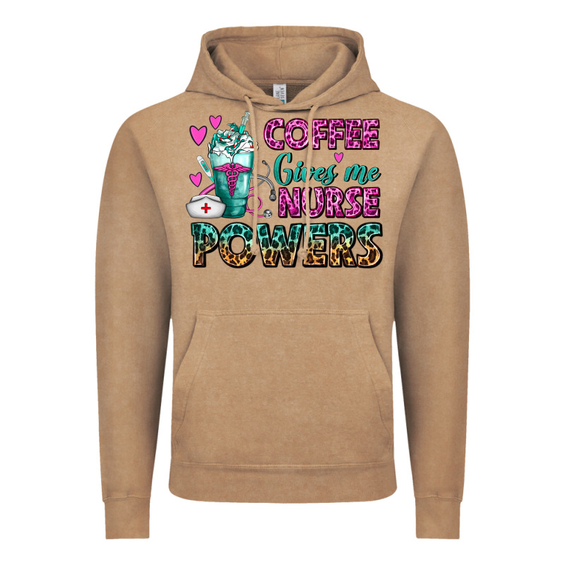 Coffee Gives Me Nurse Powers Vintage Hoodie by FaDigitalArtStudio | Teevron