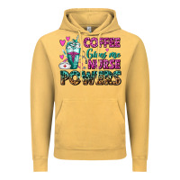 Vintage Mustard Coffee Gives Me Nurse Powers Vintage Hoodie - FaDigitalArtStudio