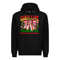 Black Candy Cane Christmas Club Premium Hoodie - CowhideDigitalArt