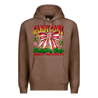 Chestnut Candy Cane Christmas Club Premium Hoodie - CowhideDigitalArt