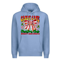 Colony Blue Candy Cane Christmas Club Premium Hoodie - CowhideDigitalArt
