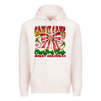 Pale Pink Candy Cane Christmas Club Premium Hoodie - CowhideDigitalArt
