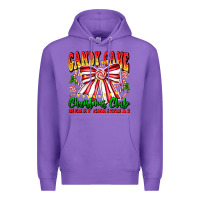 Purple Candy Cane Christmas Club Premium Hoodie - CowhideDigitalArt