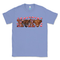 Colony Blue Xoxo highland cows Classic Tee - RanaPortraitStore