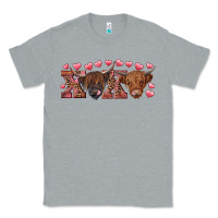 Heather Grey Xoxo highland cows Classic Tee - RanaPortraitStore