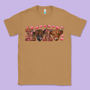 Xoxo Highland Cows Classic Tee Designed By Ranaportraitstore