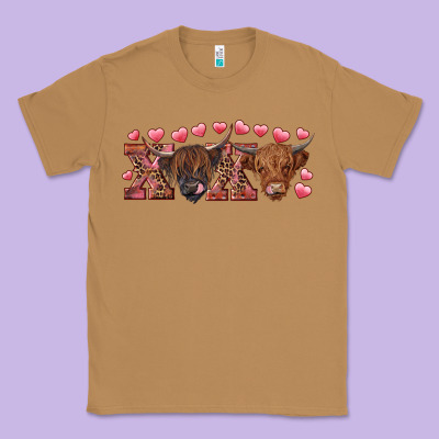 Xoxo Highland Cows Classic Tee Designed By Ranaportraitstore