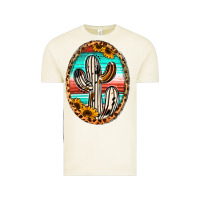 Vintage Arctic cowhide serape and sunflower cactus Vintage Tee - Jasminsmagicworld