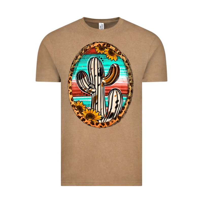 Cowhide Serape And Sunflower Cactus Vintage Tee by Jasminsmagicworld | Teevron
