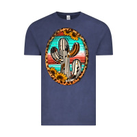 Vintage Denim cowhide serape and sunflower cactus Vintage Tee - Jasminsmagicworld