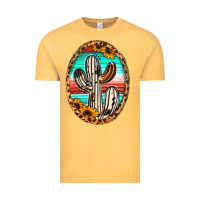 Vintage Mustard cowhide serape and sunflower cactus Vintage Tee - Jasminsmagicworld