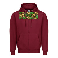 Burgundy avocados with wood and leopard background 11 oz mug Zipper Hoodie - BarkalooDesign
