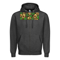 Charcoal Heather avocados with wood and leopard background 11 oz mug Zipper Hoodie - BarkalooDesign