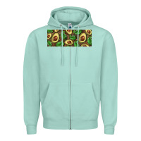 Seafoam avocados with wood and leopard background 11 oz mug Zipper Hoodie - BarkalooDesign