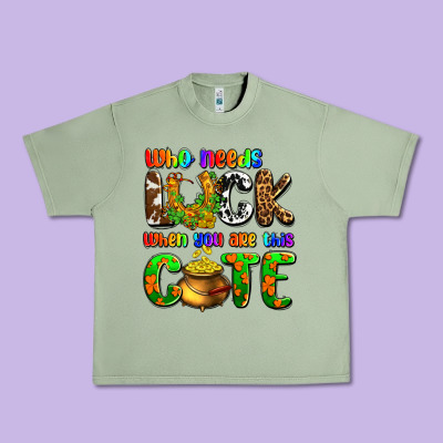 Who Needs Luck When You Are This Cute Urban Heavy Tee Designed By Oliviacreatesart