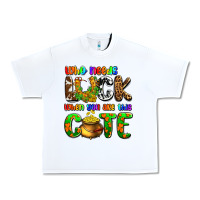 White Who needs luck when you are this cute Urban Heavy Tee - OliviaCreatesArt