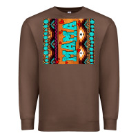 Chestnut aztec leopard glitter Premium Sweatshirt - AdoDesignShop