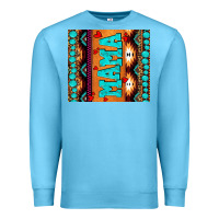 Ocean Blue aztec leopard glitter Premium Sweatshirt - AdoDesignShop