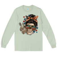 Matcha American Mother skull Long Sleeve Tee - FaDigitalArtStudio