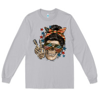 Moon Dust American Mother skull Long Sleeve Tee - FaDigitalArtStudio
